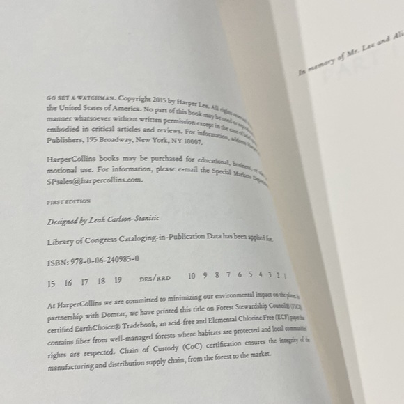 Go Set A Watchman by Harper Lee - Hardcover Novel - Picture 6 of 11